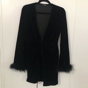 Tainted Love Velvet Mini Dress - Black